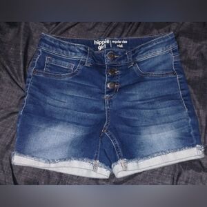 Hippie Girls Denim Jean Shorts Girls Size 10 EUC